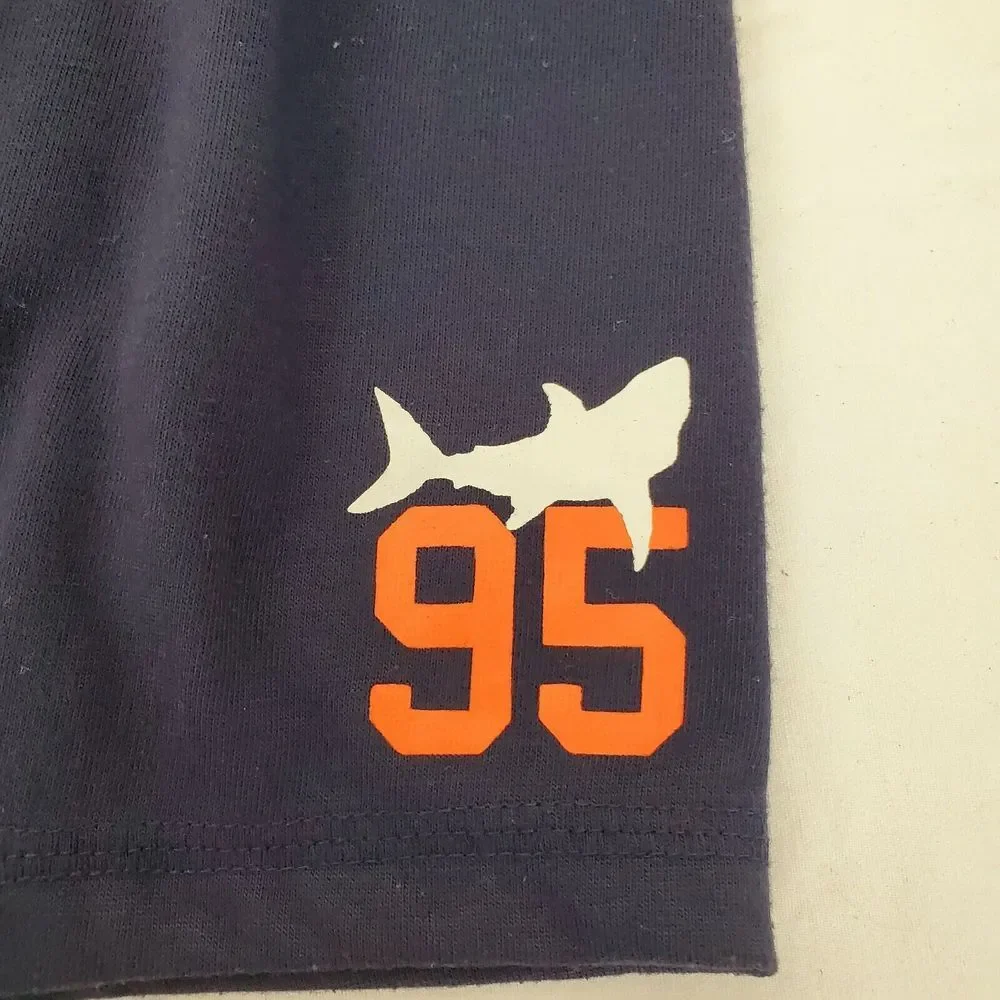 Oshkosh B'Gosh Boys Shark Print Casual Shorts‎ Navy Blue Size 4T